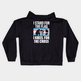 I Stand For The Flag And Kneel For The Cross Trans Rights Kids Hoodie